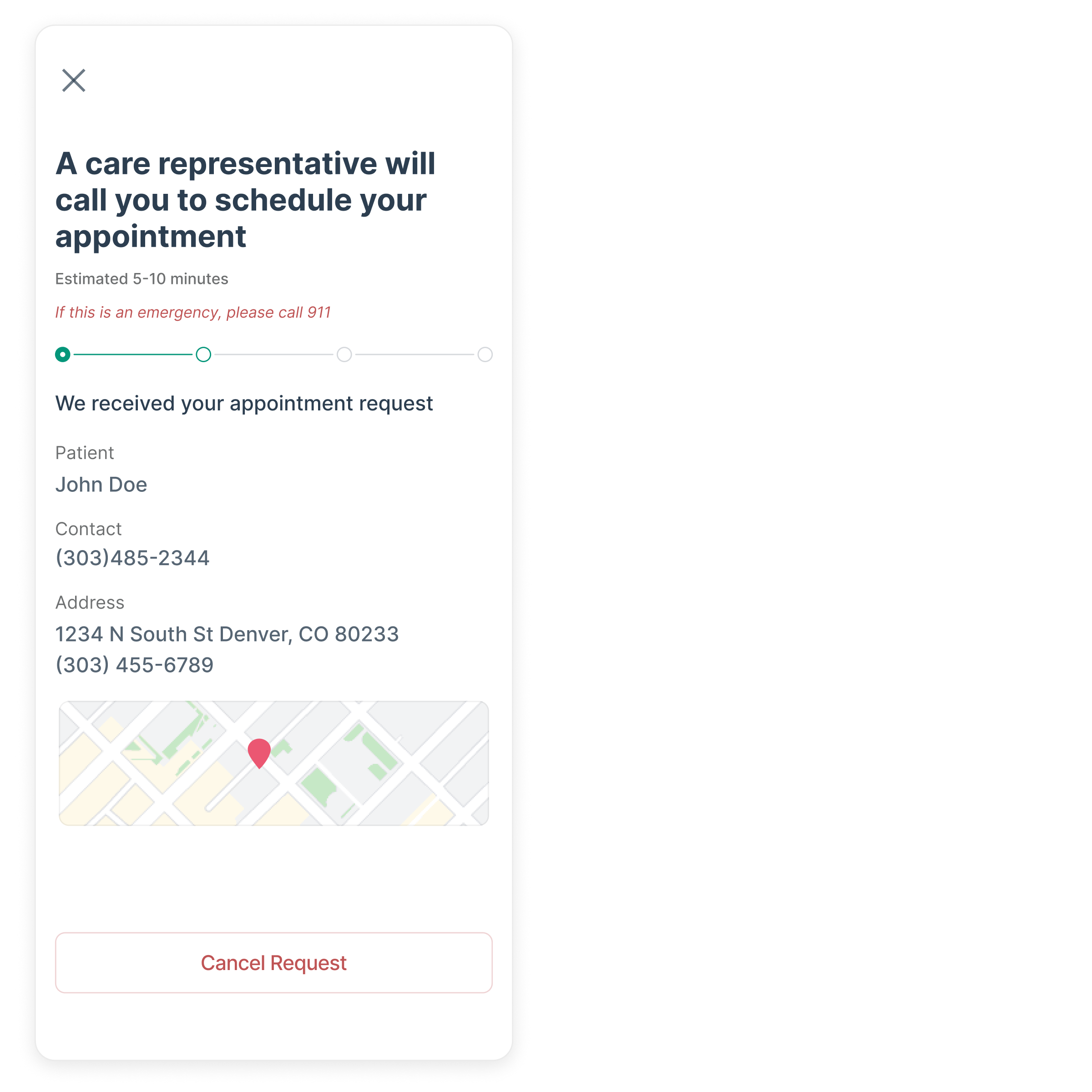 After: updated confirmation page with clear next steps