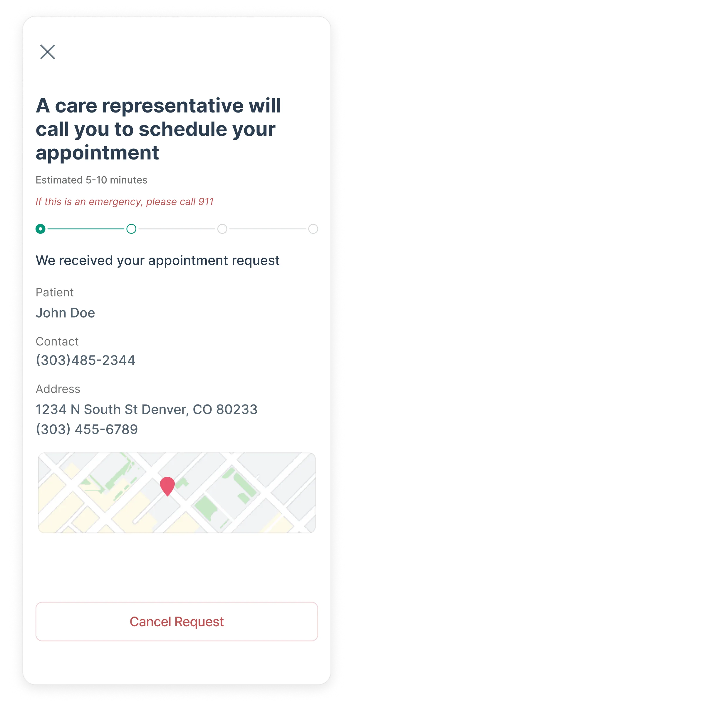 After: updated confirmation page with clear next steps